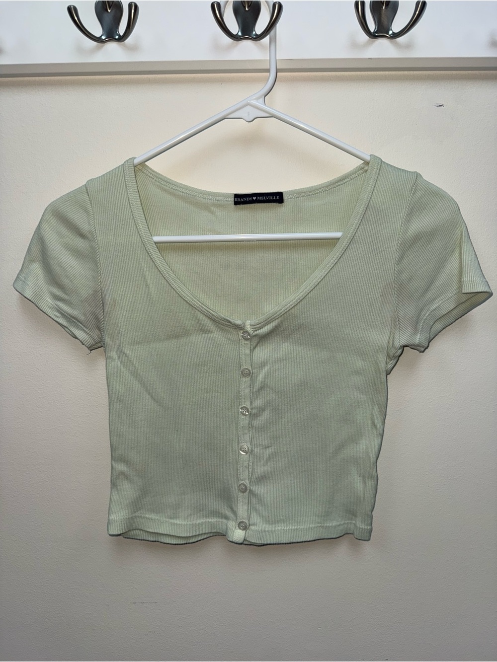 Brandy Melville Pale Green Top